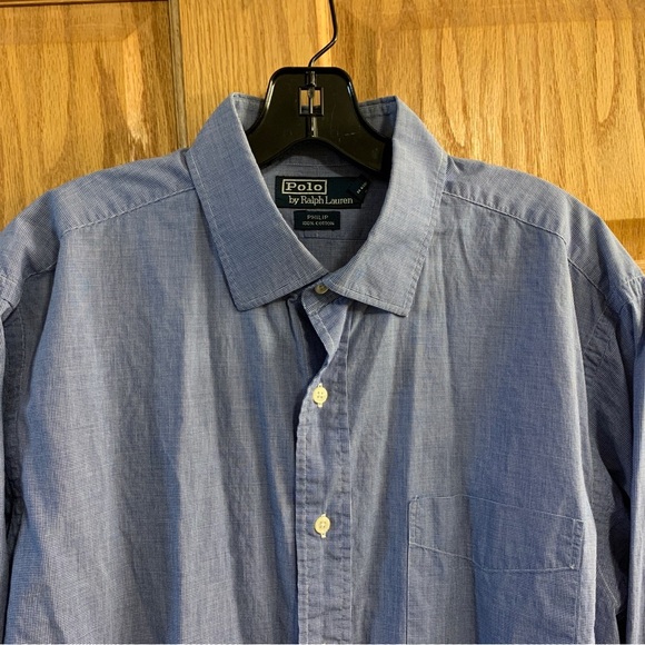 Polo Ralph Lauren Men Size L 36/37 Check Regent Classic Fit Long Sleeve Shirt - Picture 2 of 6